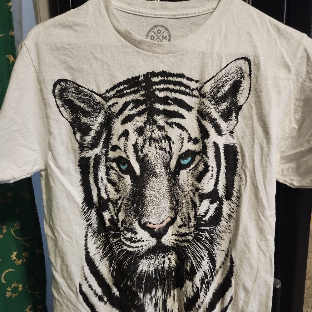 White Graphic Tiger Short Sleeve Tee